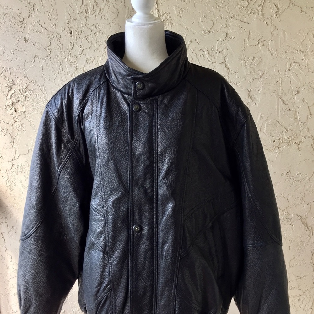 Big Men’s Saxony Leather Jacket